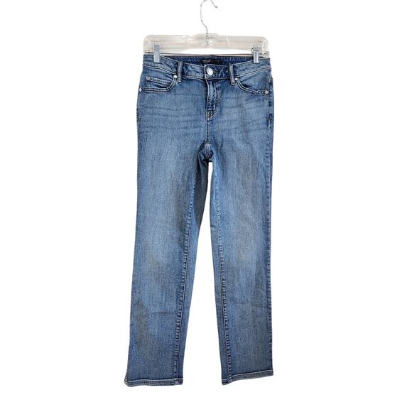 Simply Vera Vera Wang Straight Leg Jeans Mid Rise Light Blue Denim Size 4 - Picture 1 of 6